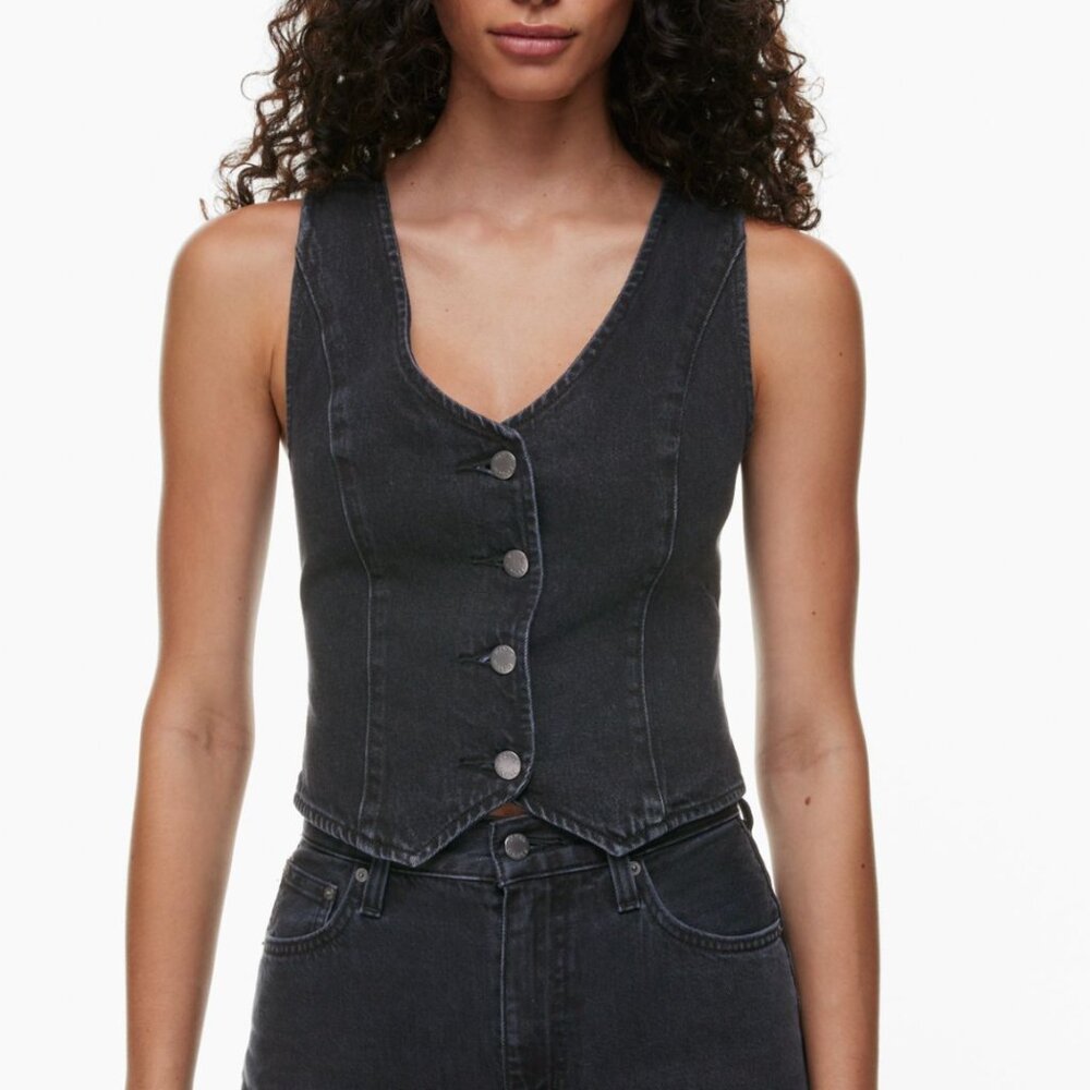 Denim Forum Black Tank Top
